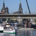 Flottenspektakel: Mai-Parade der Dresdner Weißen Flotte ohne Carolabrücke